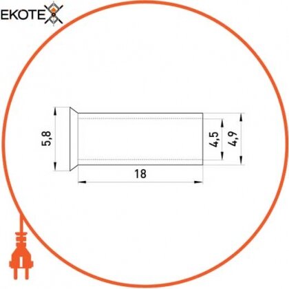 Enext s4038013 неизолированные наконечник e.terminal.stand.en.10.18 10,0 кв.мм, l = 18 мм