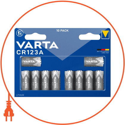 Батарейка VARTA CR 123A BLI 10 шт, Varta, 6205301461