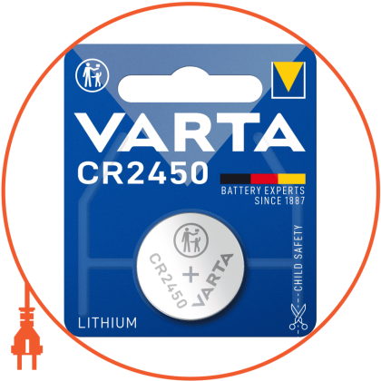 Батарейка VARTA CR 2450 BLI 1 шт, Varta, 6450101401