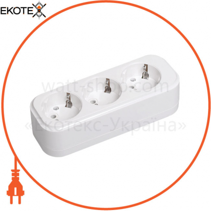 Розетка розбірна переносна К03 3 місця CLASSIC IEK, IEK, KYP11-16-03-00-Z