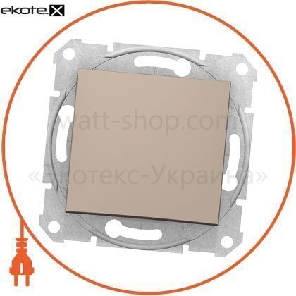 Sedna Перемикач 1 полюсний двонаправлений 16AX, без рамки титан, Schneider, SDN0400468