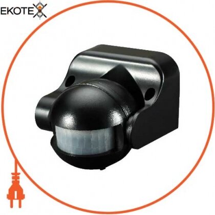 Enext s061003 датчик движения инфракрасный e.sensor.pir.09. black (черный), 180°, ip44