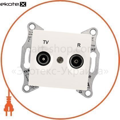 Sedna TV/R розетка оконечеая - 1dB без рамки, кремовий, Schneider, SDN3301623