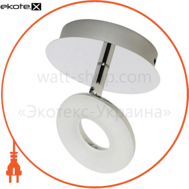 Світильник потолочний декор. D110 mm SMD LED 1*5W 4000K хром 1x400lm 220-240v, Horoz Electric, 036-004-0002