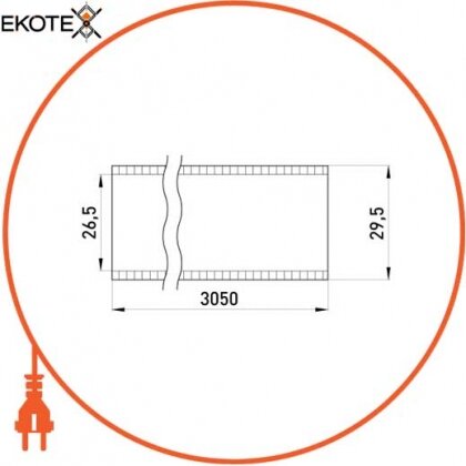 Enext i0380003 труба металлическая e.industrial.pipe.thread.1/2 с резьбой , 3.05 м
