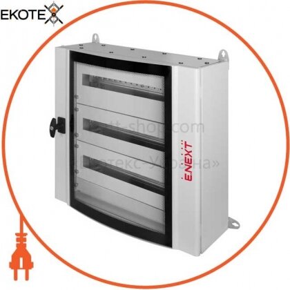 Корпус металевий e.mbox.industrial.n.264.gl IP55 навісний на 264 модулів, зі склом, Enext, CPD6018020-1