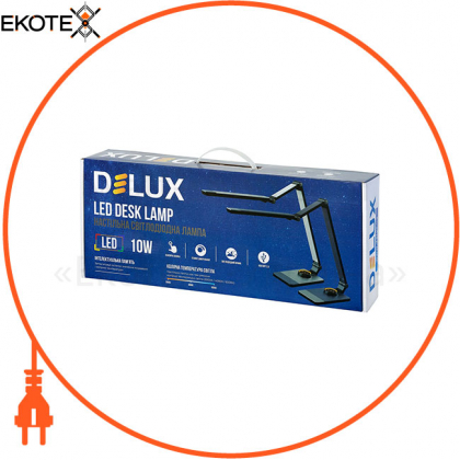 Светильник светодиодный настольный  DELUX_TF-520_10 Вт LED  3000K-4000K-6000K_USB серебристый