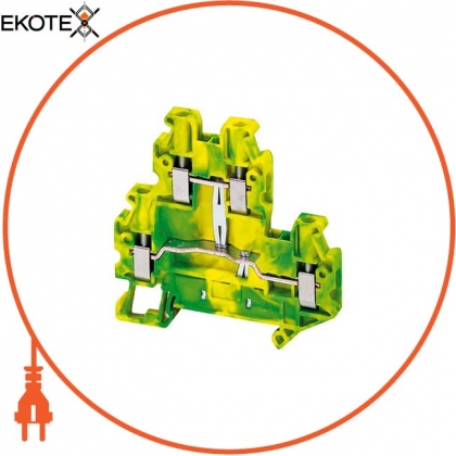 Schneider NSYTRV44DPE linergy клеммн.блок с заземл. - 4мм? 1-уровн. 1x1 винт. - зелёный-жёлт.