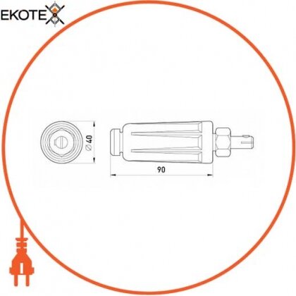 Штекер силовий однополюсний переносний, 50-95 кв. мм, max I=315A, Enext, 3499-300