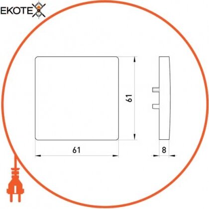 Клавіша e.lux.11011L.pn.white одинарна біла, Enext, ins0040009
