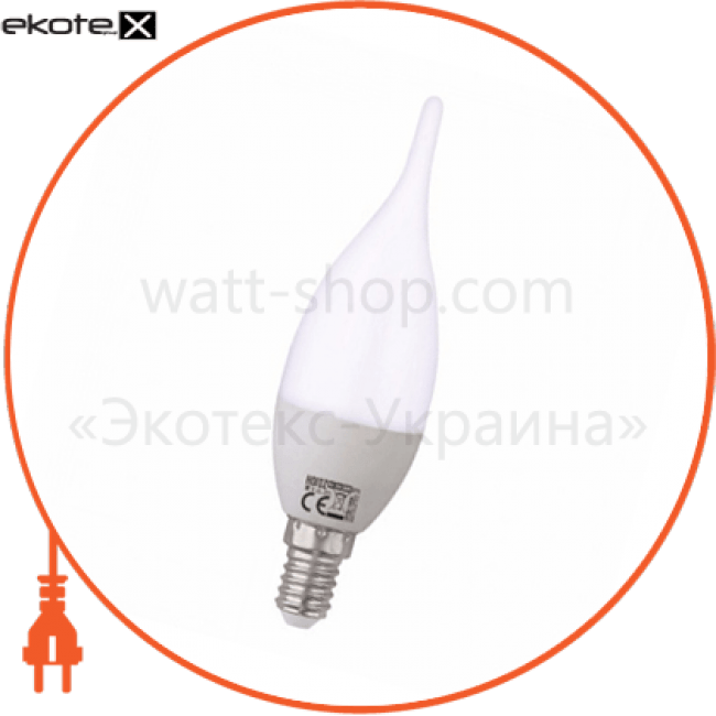 Horoz Electric 001-004-00061 лампа свеча на ветру smd led 6w 6400k е14 480lm 175-250v