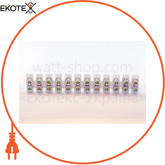 Клемна колодка 12групп 16А 10.0-12.0 mm кв. поліетилен ELCOR, Elcor, 140629