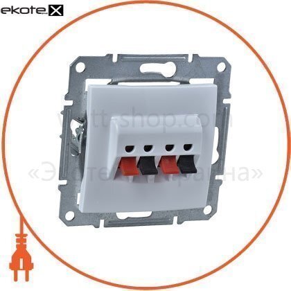 Sedna Розетка подвійна для динаміка, без рамки, білий, Schneider, SDN5400121