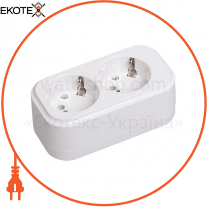 Розетка розбірна переносна К02 2 місця CLASSIC IEK, IEK, KYP11-16-02-00-Z