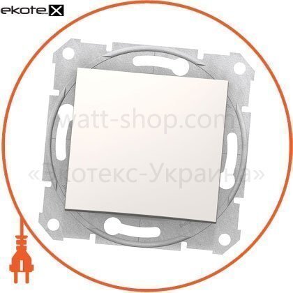 Sedna Перемикач 1 полюсний двонаправлений 16AX, без рамки кремовий, Schneider, SDN0400423