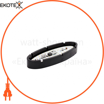 Світильник ERKA 1165D.i LED-Black-B, настінний з вбудованим датчиком руху, 12 W, 4200K, овальний, білий, IP 65, ERKA, 116535