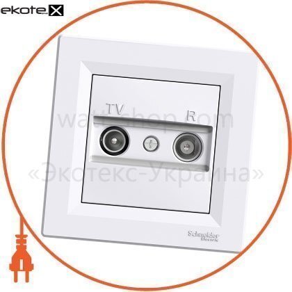 Asfora TV/R Розетка крайова 1дБ білий, Schneider, EPH3300121