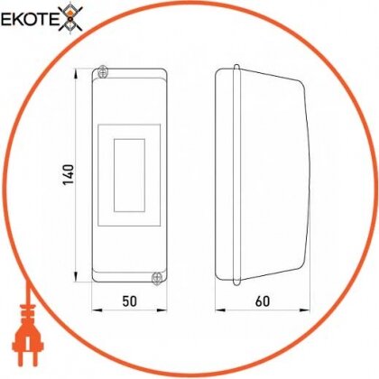 Enext CSU1012 корпус пластиковый 2-модульный e.plbox.stand.02, без дверцы