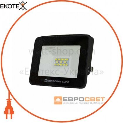 Прожектор світлодіодний ЕВРОСВЕТ 10Вт 6400К EV-10-504 STAND 800Лм, Евросвіт, 40533