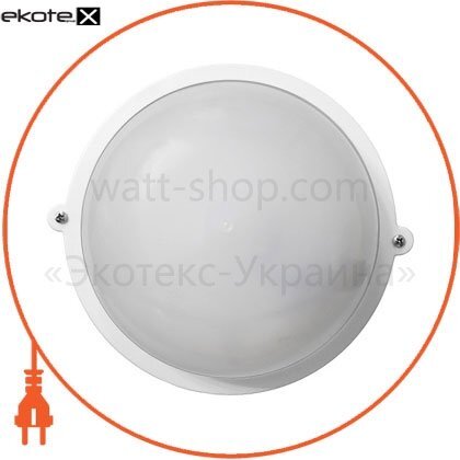 Світильник НПП-65 коло білий опал.ПП-1001-07-0 / 6 LED-12w, Ecostrum, ПП-1001-07-0/6 LED-12w
