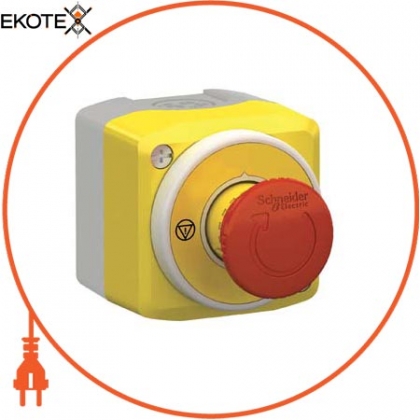 ill. ring with e. stop d40 ttr control box 24V 2 colors white / red fixed 1NO 1NC, Schneider, XALK178W3B140E