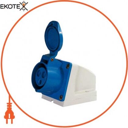 Силова розетка стаціонарна e.socket.pro.3.32, 3п., 220В, 32А (123), Enext, p012002