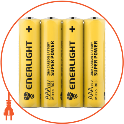 Батарейка ENERLIGHT Super Power AAA FOL 4, Enerlight, 80030204