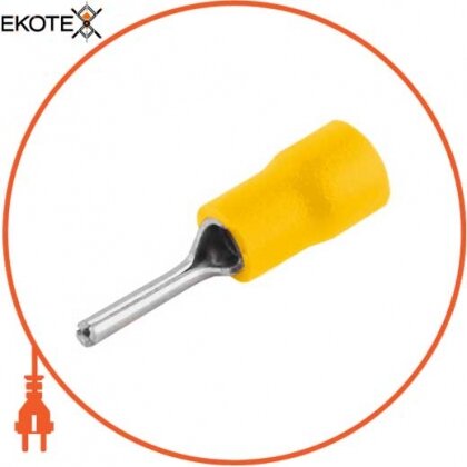 Ізольований наконечник штирьовий e.terminal.stand.PTV1.10.yellow 0,5-1,5 кв. мм, жовтий, Enext, s3036060