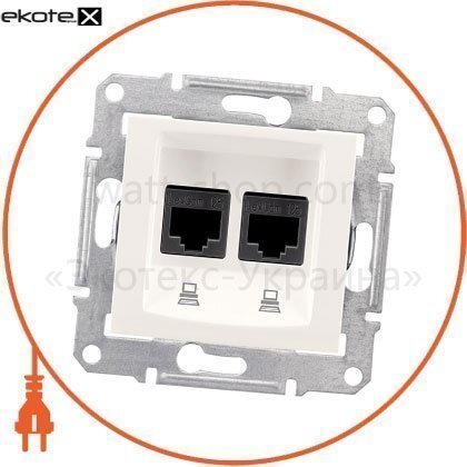 Sedna Розетка PC RJ45 cat.6 STP без рамки, кремовий, Schneider, SDN5000123
