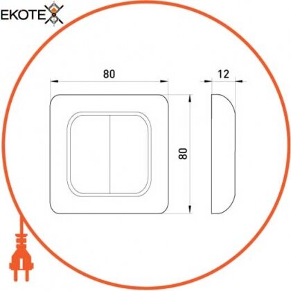 Enext 205 выключатель двухклавишный, 10а, 250в