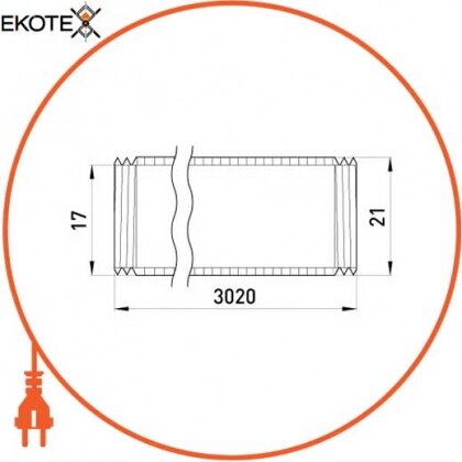Enext i0370001 труба металлическая e.industrial.pipe.thread.1/2 с резьбой , 3.05 м