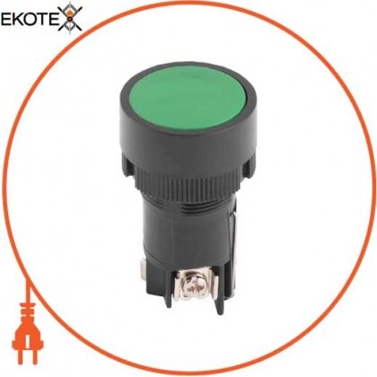 Кнопка пластикова з фіксацією e.mb.eh135 зелена 1NO+1NC, Enext, p0810128