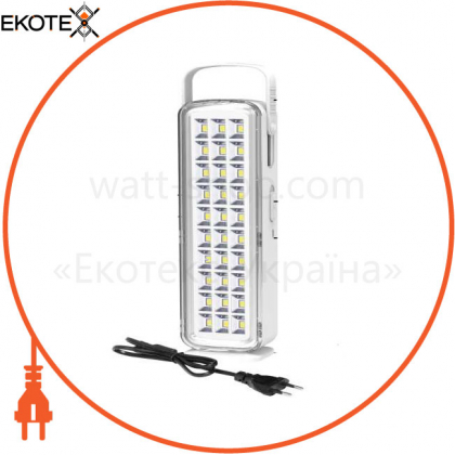 Світильник світлодіодний аварійний DELUX REL-105 (4V2.2Ah) 30 LED 5.5 W_65*52*230mm