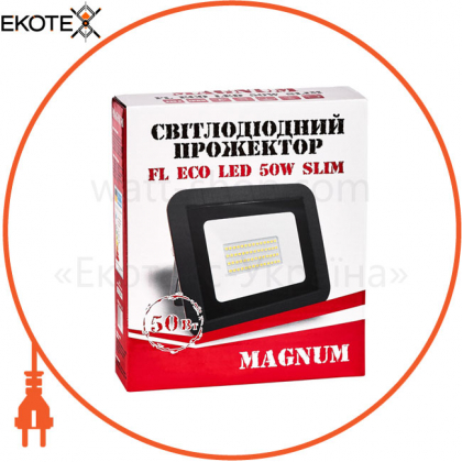 Прожектор світлодіодний MAGNUM FL ECO LED 50Вт slim 6500К IP65_