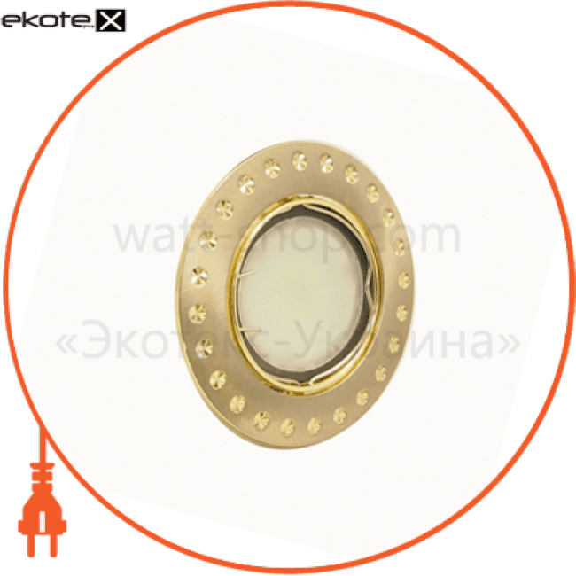 Delux 10082415 светильник точечный поворотный delux hdl16142r 50вт g5.3 титан-золото