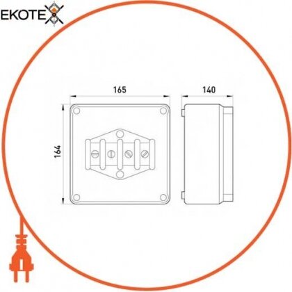 Enext 9110-000 коробка распределительная пластиковая z1 so ip 55 без кабельных вводов (165*165*140)