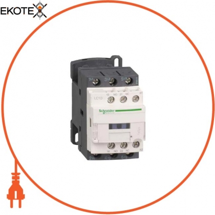 Контактор D 3P, 9А, АЛЕ + НЗ, 415В, 50 / 60Гц, зажим під гвинт, Schneider, LC1D09N7