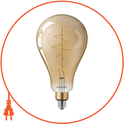Лампа Filament Philips LED classic-giant 40W E27 A160 GOLD DIM, Philips, 929001873501