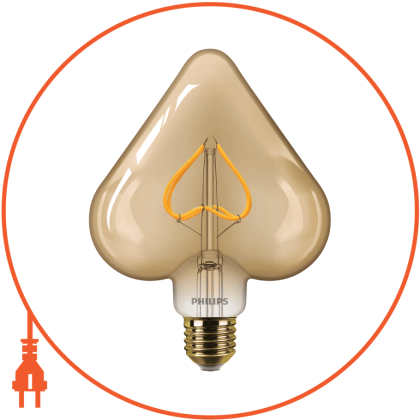 Лампа Filament Philips LEDClassic 12W Heart E27 2000K GOLD ND, Philips, 929001935501