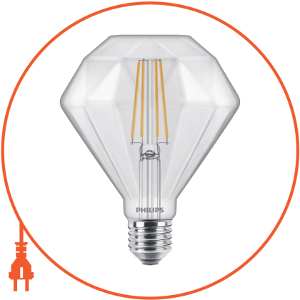 Лампа Filament Philips LEDClassic 40W Diamond E27 2700K CL D, Philips, 929001935701