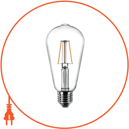 Лампа світлодіодна Philips Filament LED Classic 6-60 Вт ST64 E27 830 CL NDAPR, Philips, 929001975008