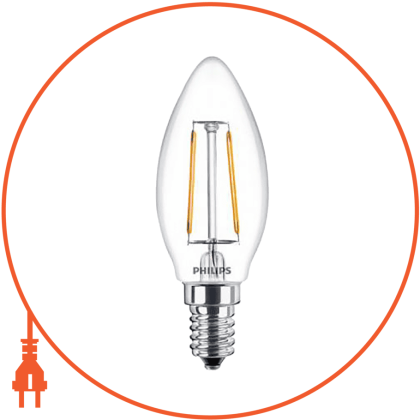 Лампа світлодіодна Philips Filament LED Classic 4-40 Вт B35 E14 830 CL NDAPR, Philips, 929001975508