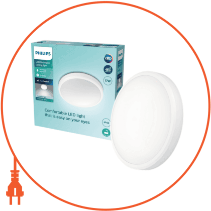 Світильник DORIS CL257 EC 17W 40K W IP44 для ванної кімнати, білий, Philips, 929002367801