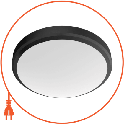 Світильник DORIS CL257 EC RD 6W 27K B HV IP44 06, чорний, Philips, 929002665001