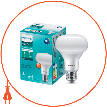 Лампа світлодіодна Philips ESS LEDspot 10W 1150Lm E27 R80 840, Philips, 929002966287