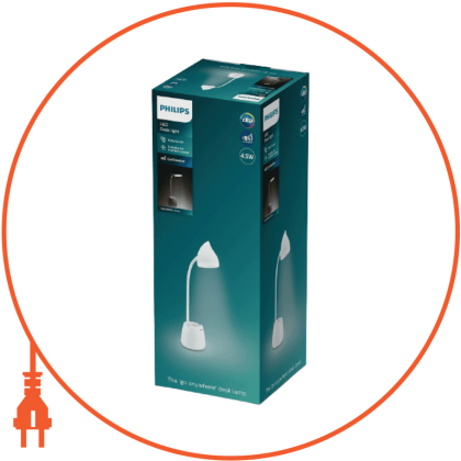 Світильник настільний акумуляторний Hat DSK213 PT4.5W40K W USB 02, Philips, 929003241007