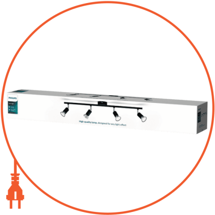 Cвітильник Limbali bar/tube black 4x50W 230V стельовий/настінний акцентного освітлення, Philips, 929003253401