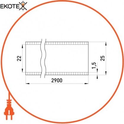 Труба ПВХ e.pipe.stand.25.15 d25х1,5х2900мм, Enext, s1035003
