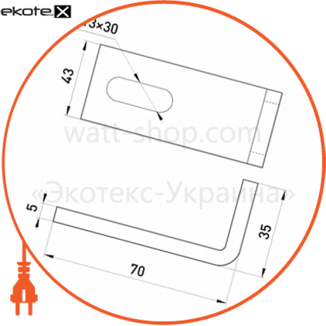 Кутове кріплення AI DP-1, Enext, Al DP-1