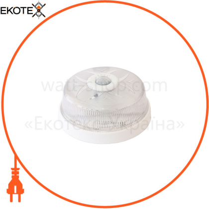 Світильник ERKA 1102D LED, настінно-стельовий з вбудованим і регульованим датчиком руху, 12 W, 6000K прозорий, IP 20, ERKA, 190111